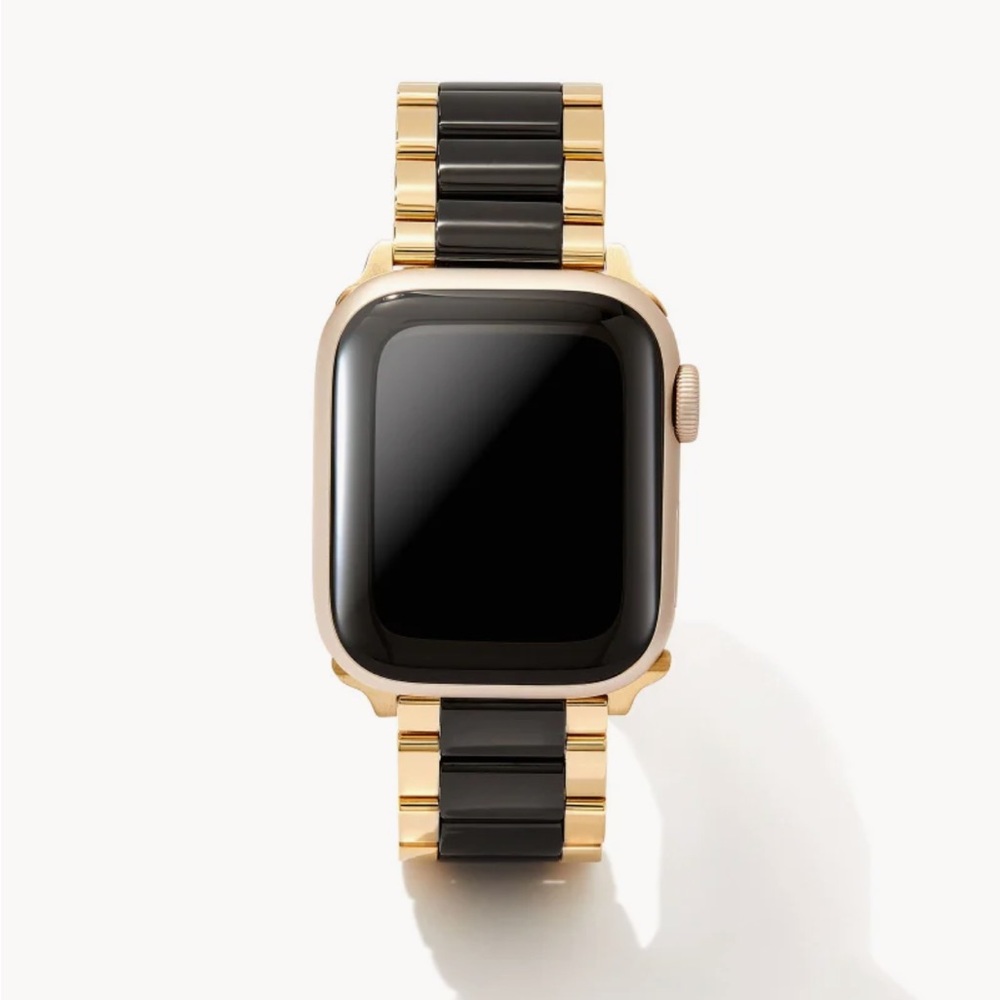 Kendra Scott Dira 3 Link Watch Band in Gold Tone & Black